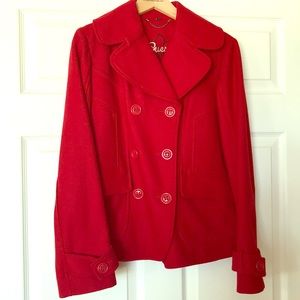 RED GUESS WOOL COAT